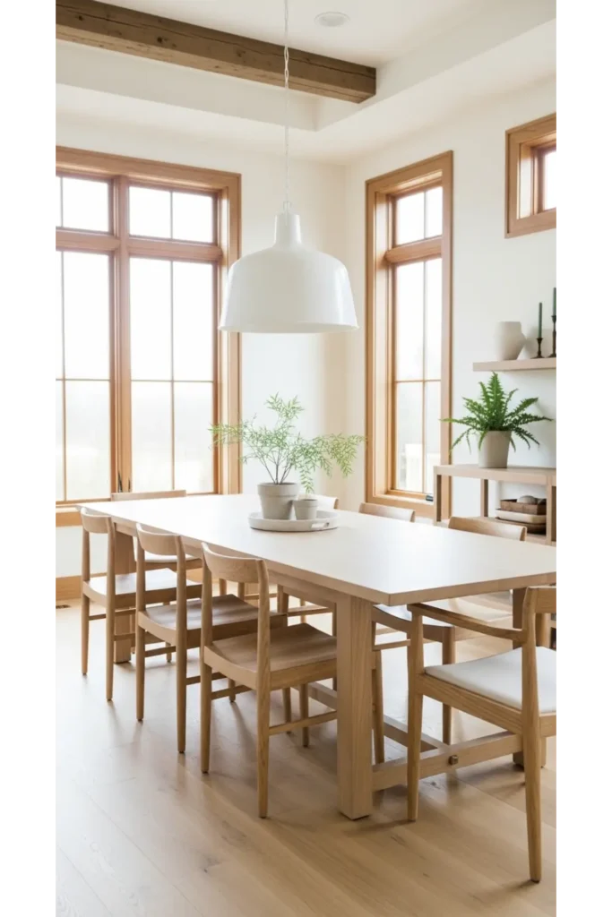 22+ Modern Farmhouse Dining Room Ideas 22 Bright White Farmhouse Dining Room