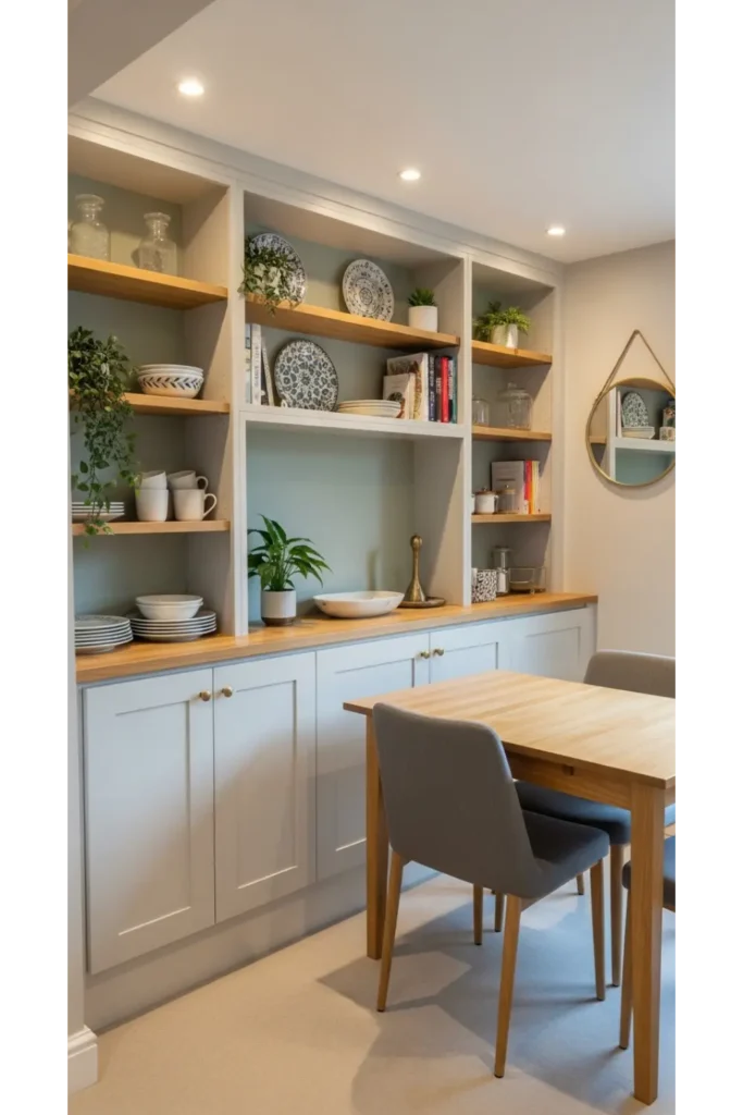 24+ Small Dining Room Ideas That Maximize Space 8 Built In Storage Walls