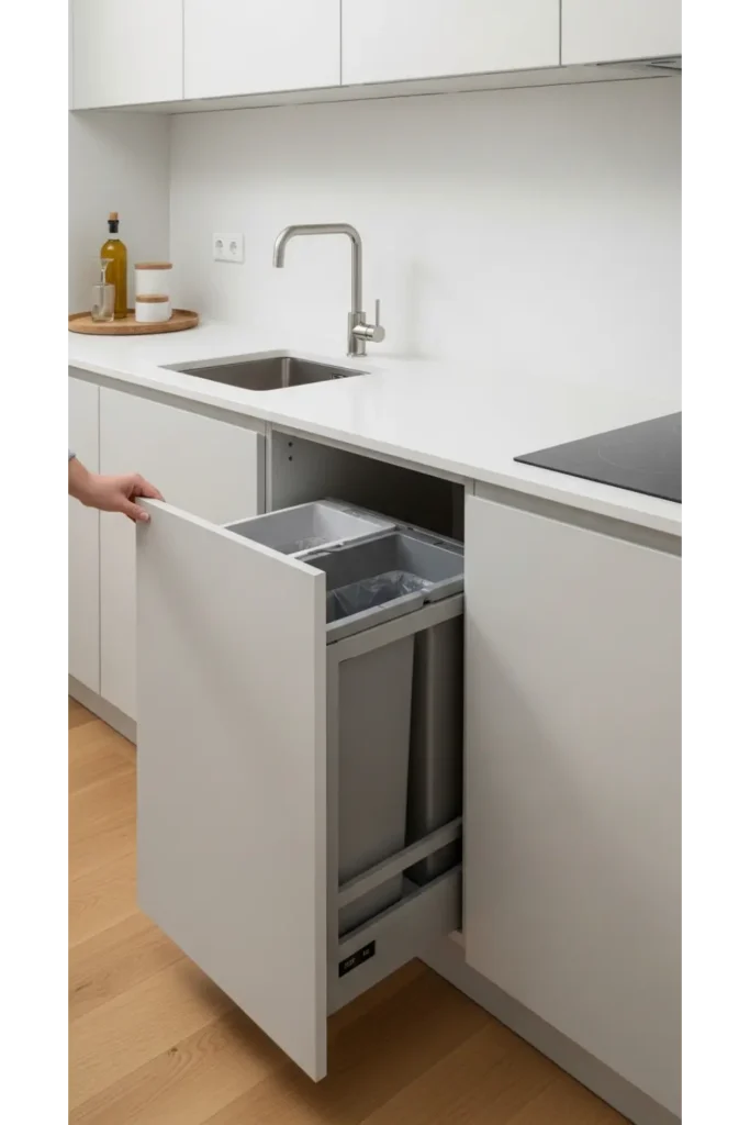 Built In Trash and Recycling