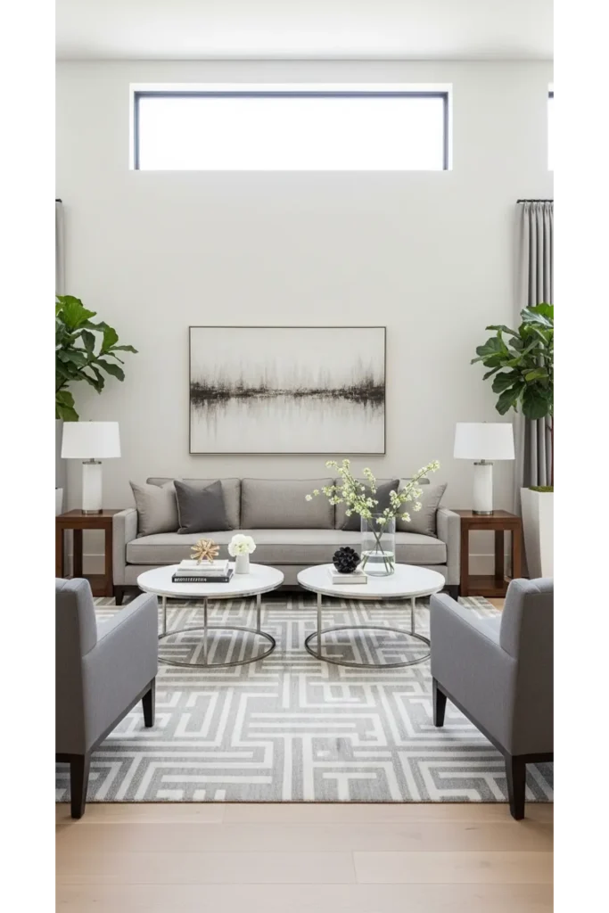 23+ Modern Living Room Decor Ideas for Sleek Homes 24 Calm Symmetry