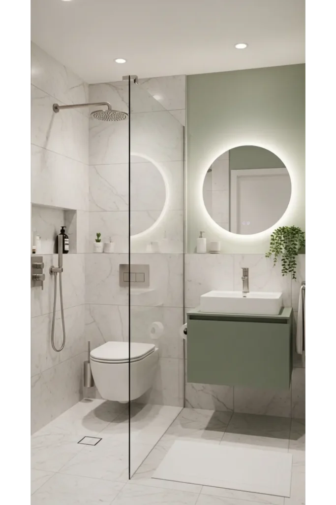 Clear Glass Walk In Shower Design