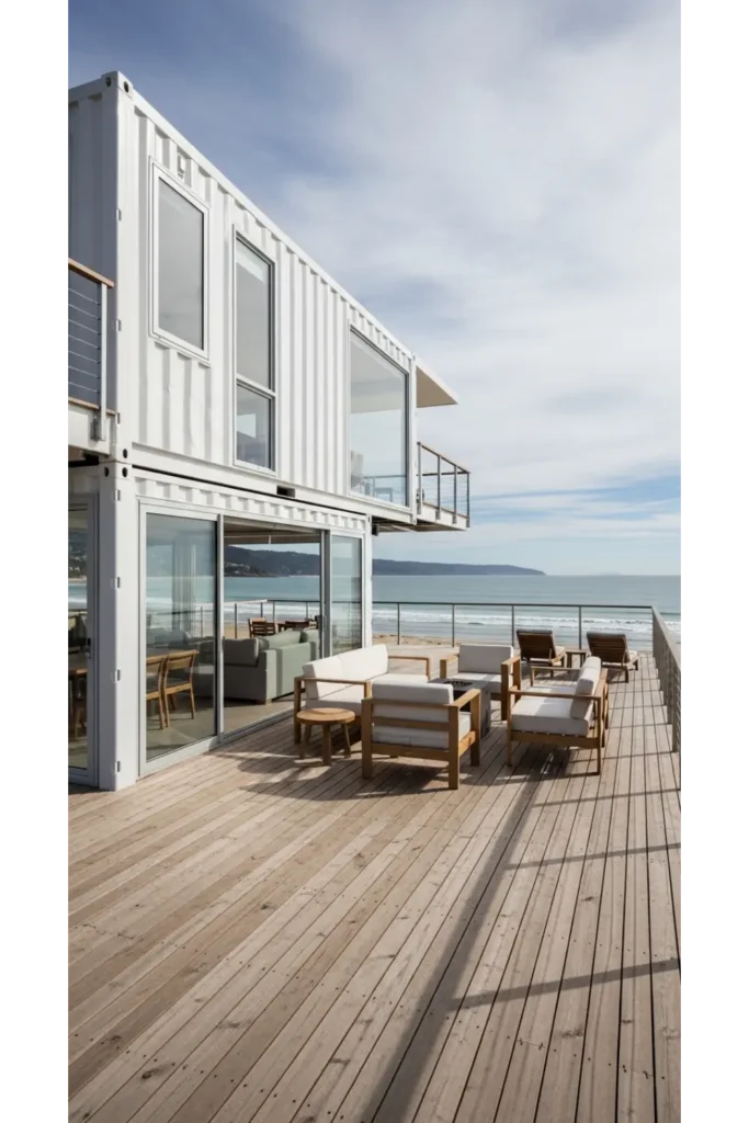 24 Shipping Container Homes for Smart Living 8 Coastal Breeze Retreat
