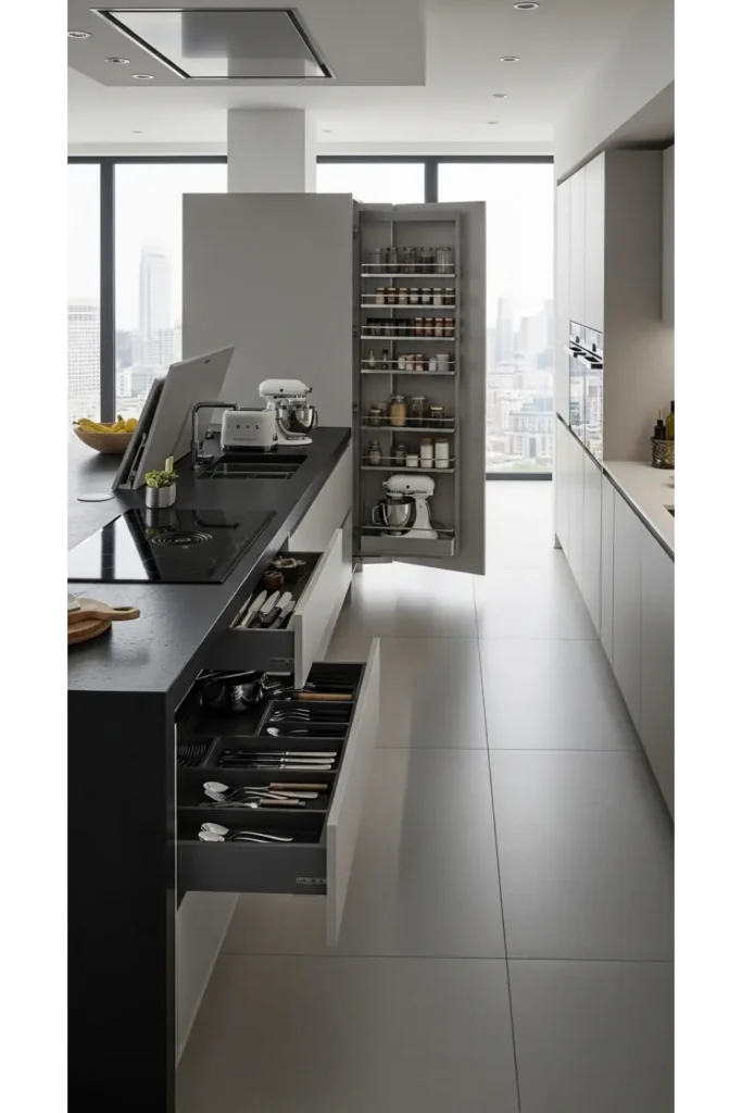 22 Modern Kitchen Design Ideas For Sleek Homes 9 Concealed Functional Zones For Effortless Order