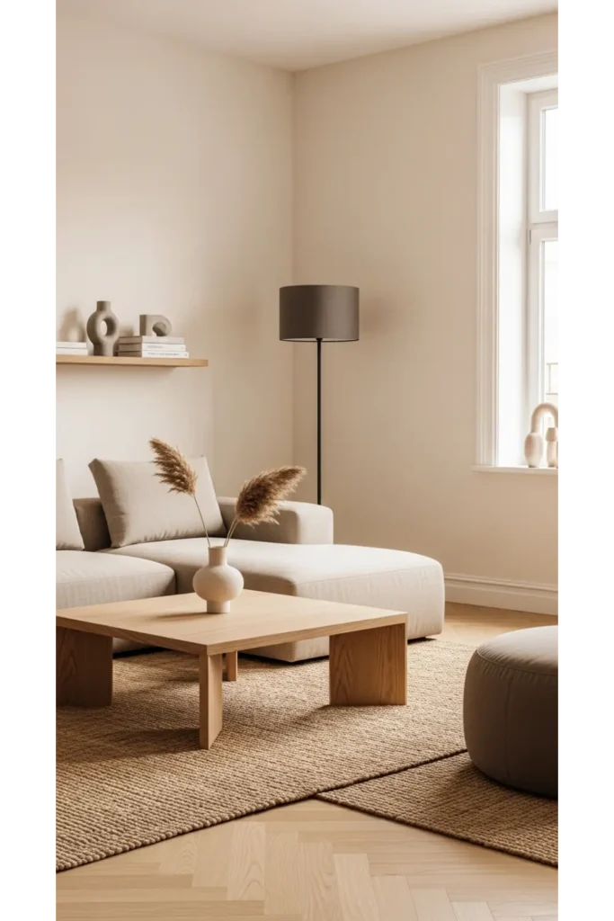 23 Minimalist Living Room Ideas for Calm Homes 20 Consistent Material Palette