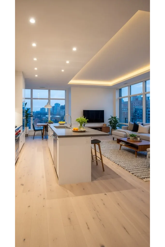 24 Open Kitchen Design Concepts For Spacious Living 8 Continuous Flooring Across Spaces