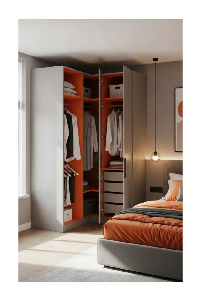 Corner L Shaped Wardrobe Layout