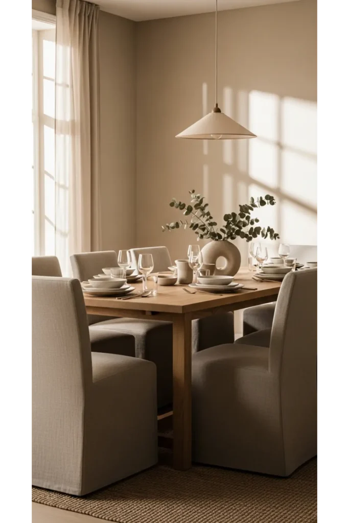 Cozy Dining Room Inspirations with Soft Neutrals