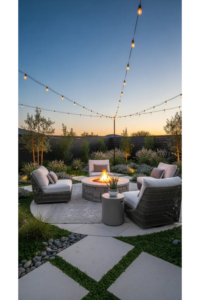 Cozy Fire Pit Lounge