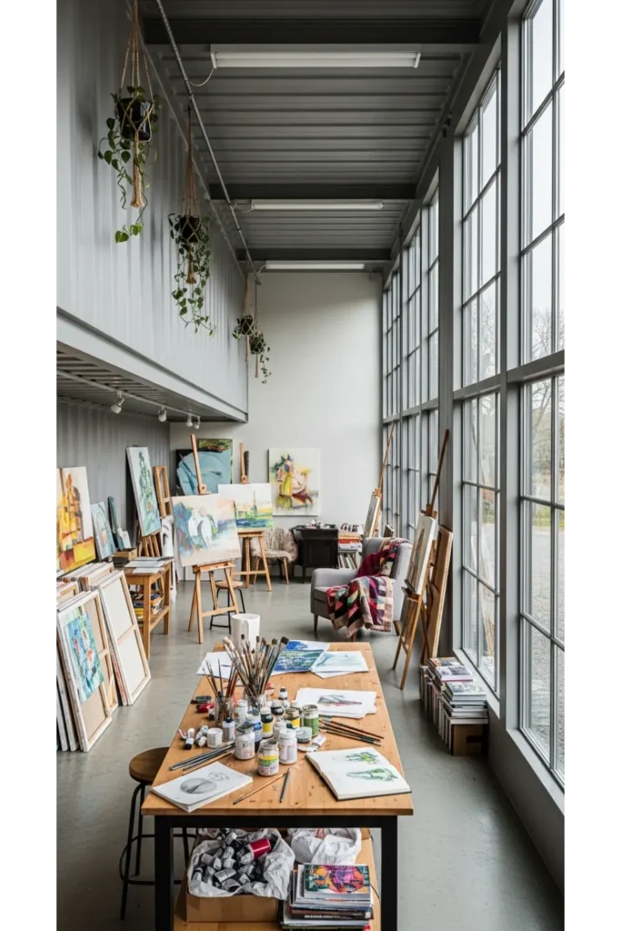 24 Shipping Container Homes for Smart Living 22 Creative Artist Studio