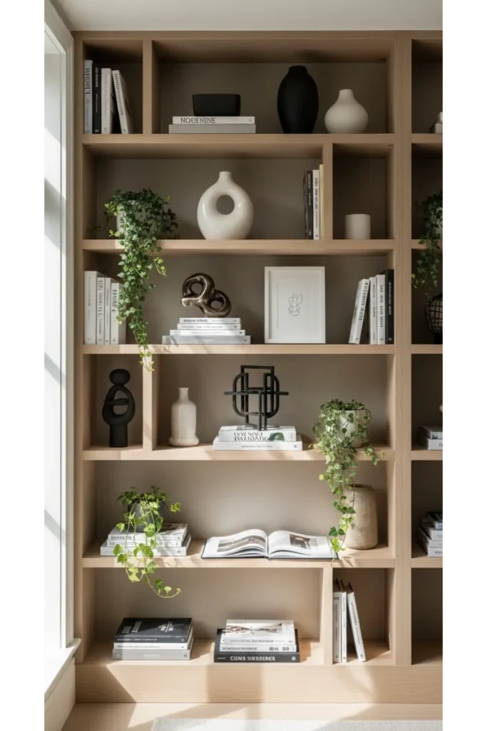 22+ Living Room Ideas That Refresh Any Style 8 Curated Display Shelves With Visual Flow