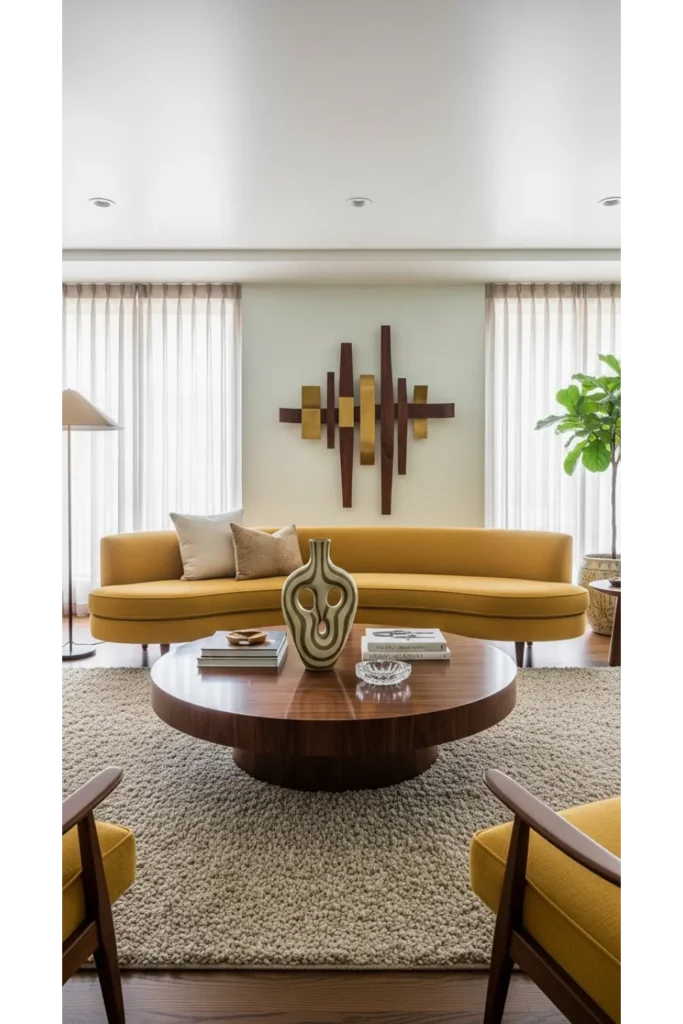 Curved Furniture for Soft Contrast