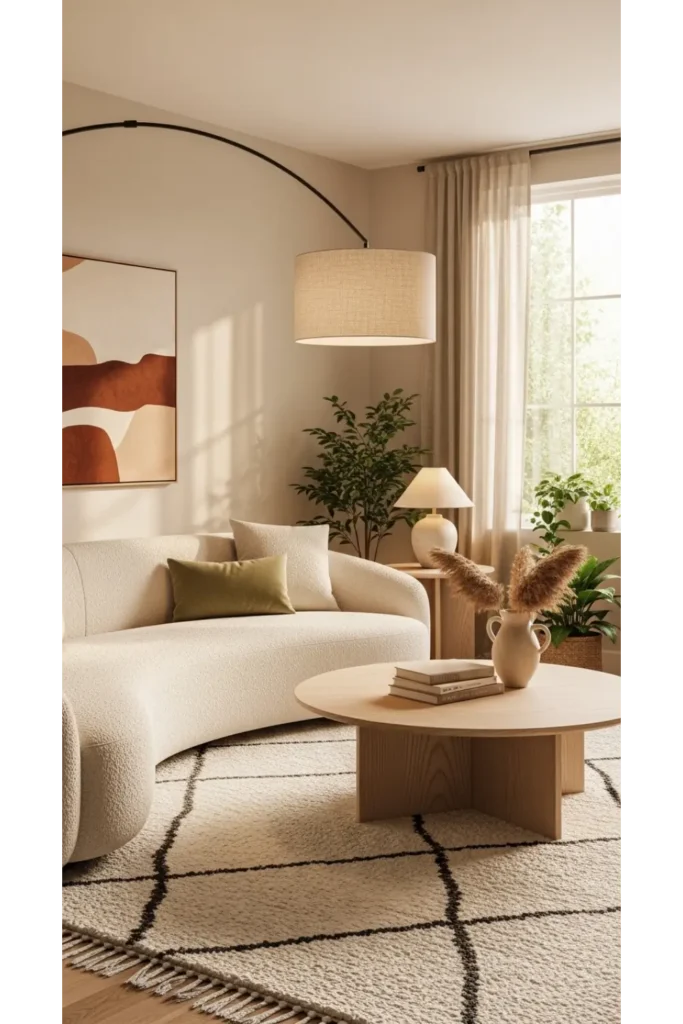 22+ Cosy Living Room Ideas Comfortable Stylish 9 Curved Furniture for a Softer Feel