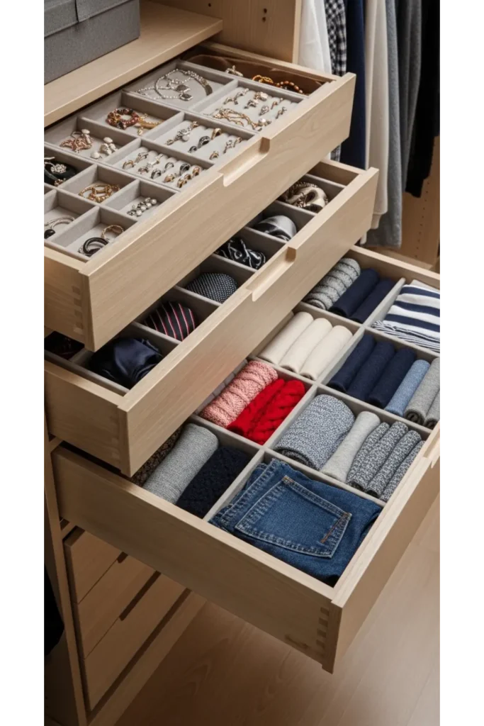 Custom Drawer Organized Wardrobe