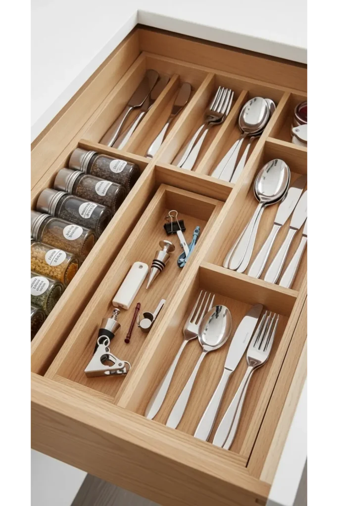 Declutter Visually With Hidden Storage Inserts