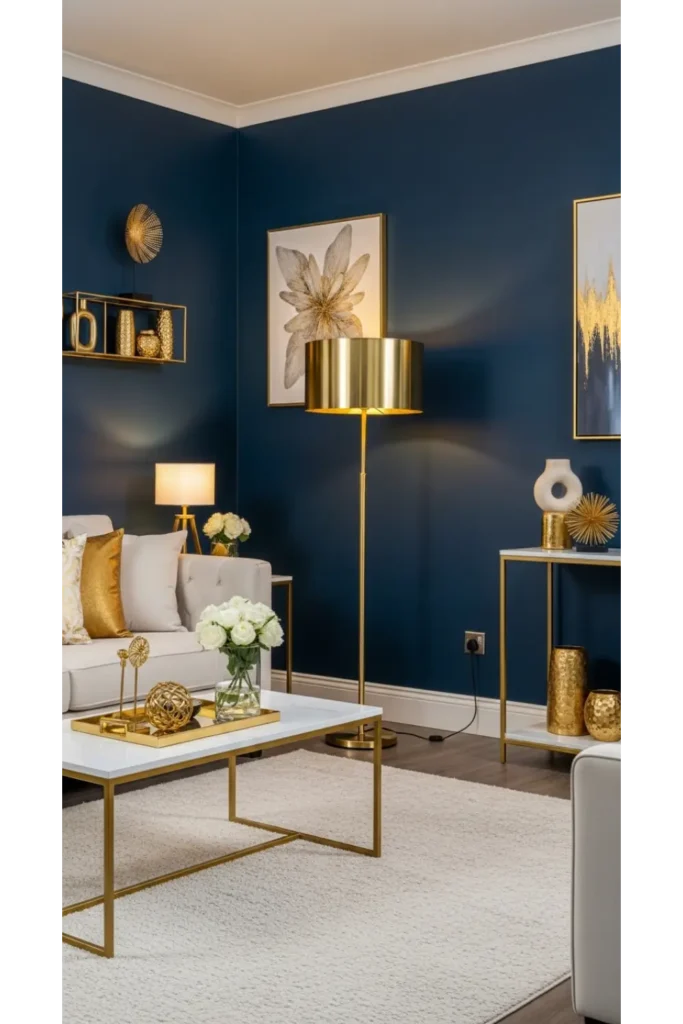 22+ Cosy Living Room Ideas Comfortable Stylish 5 Deep Color Walls with Light Furnishings