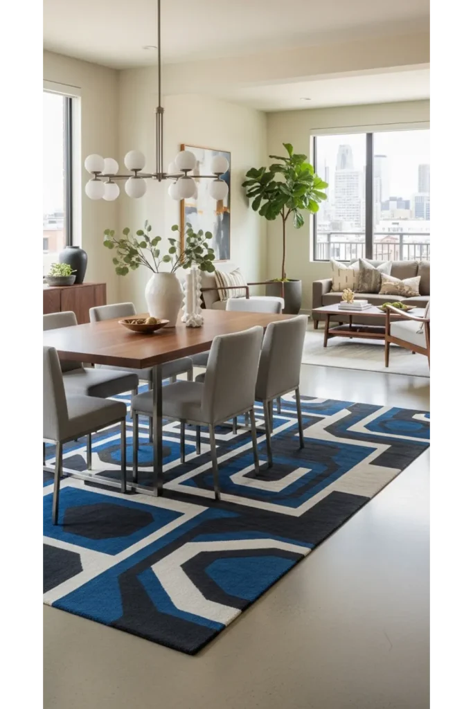 Dining With Statement Rug