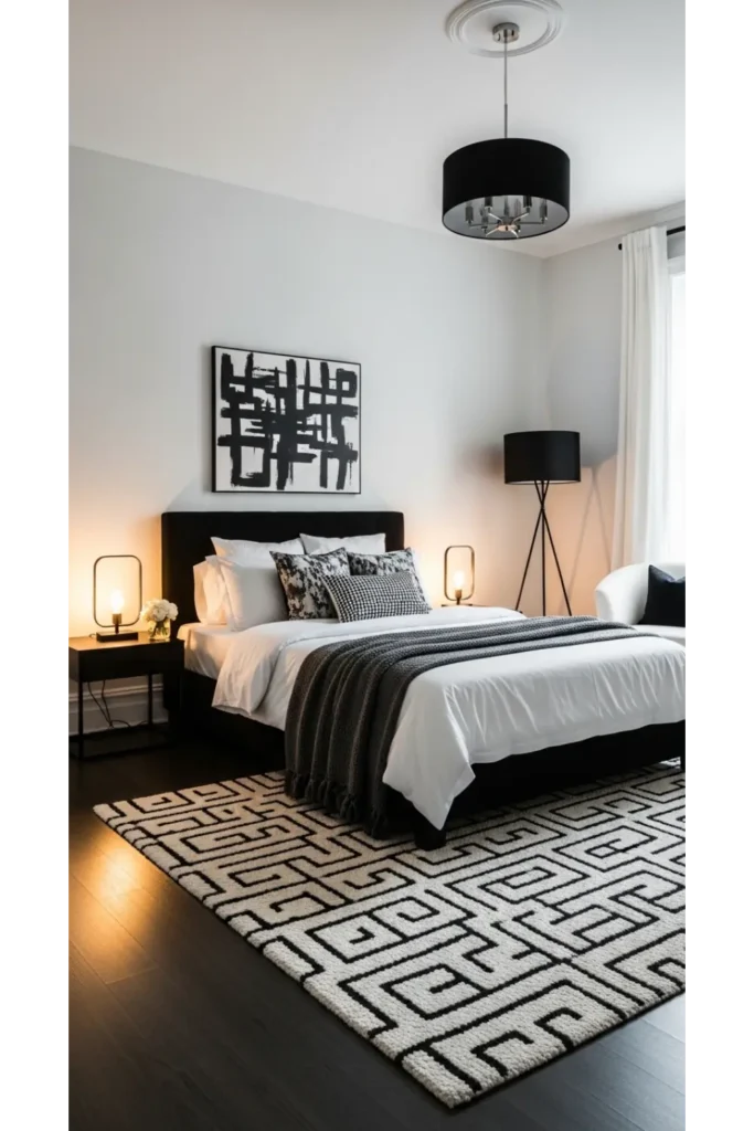 Dramatic Black and White Retreat