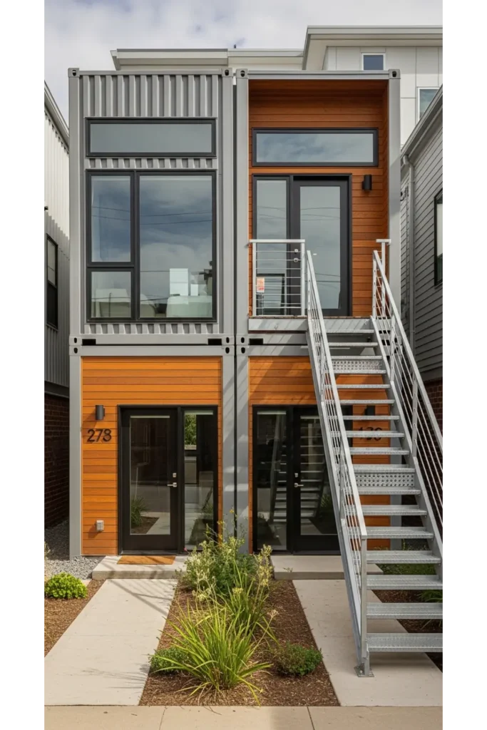 24 Shipping Container Homes for Smart Living 23 Dual Rental Duplex