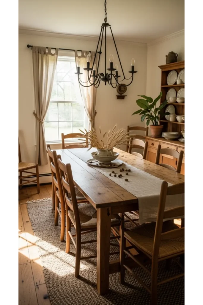 22+ Modern Farmhouse Dining Room Ideas 19 Earth Toned Farmhouse Dining Room