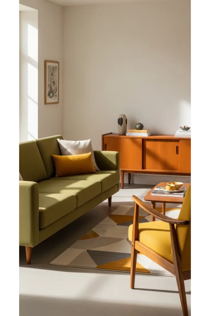Earthy Color Palette with Retro Accents