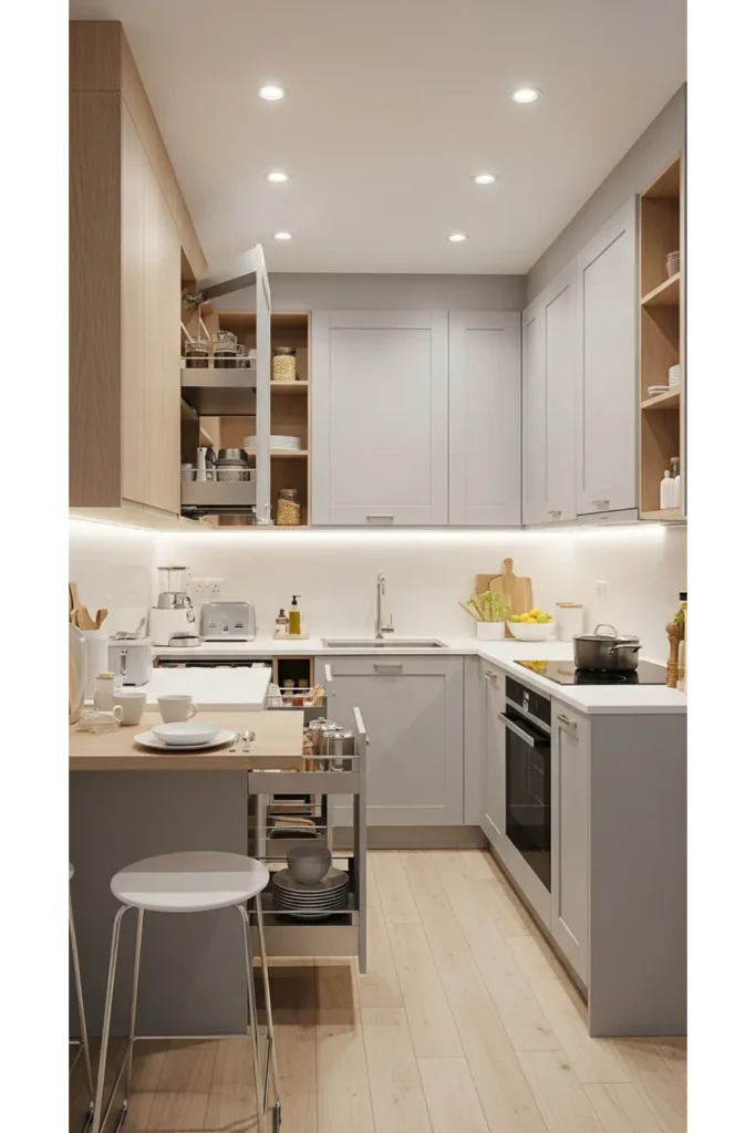 24 Open Kitchen Design Concepts For Spacious Living 16 Efficient Compact Open Layouts