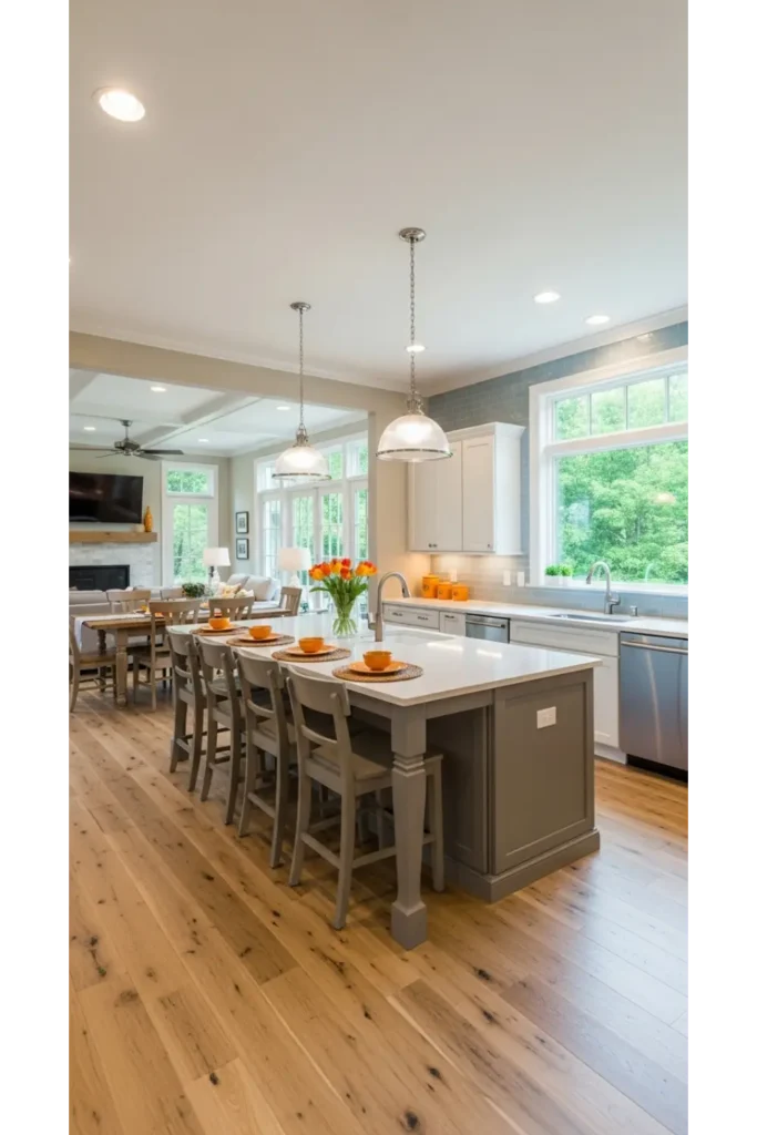 23 Open Kitchen Ideas Blend Style Functionality 17 Family Friendly Open Kitchen