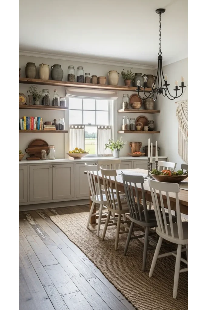 22+ Modern Farmhouse Dining Room Ideas 18 Farmhouse Dining Room With Built In Storage
