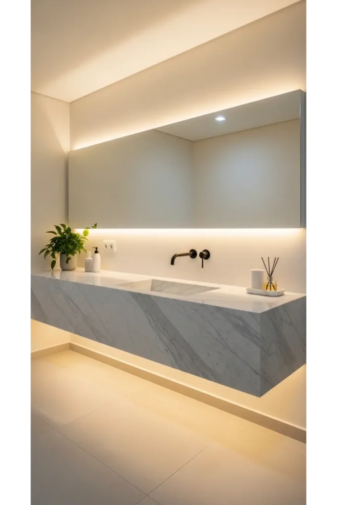 23 Bathroom Remodel Ideas for 2026 Trends 4 Floating Stone Vanities