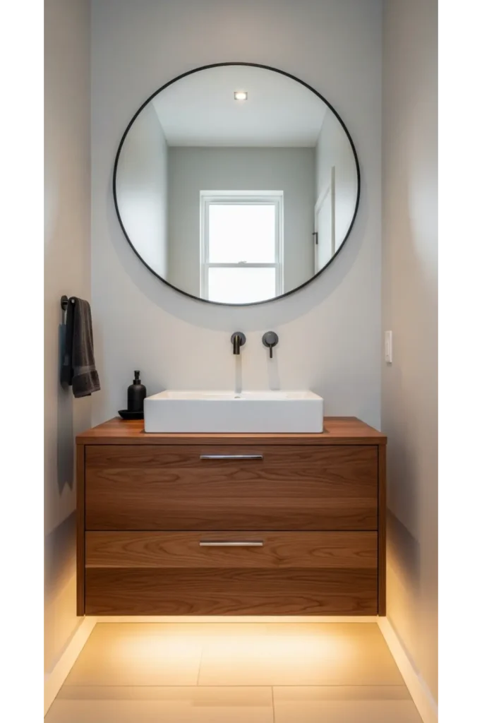 20+ Modern Bathroom Design Inspirations for Sleek Homes 5 Floating Vanity with Hidden Storage