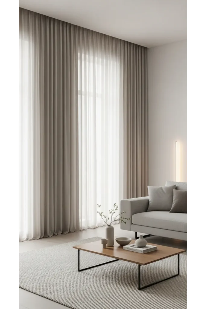 23+ Modern Living Room Decor Ideas for Sleek Homes 10 Floor To Ceiling Curtains