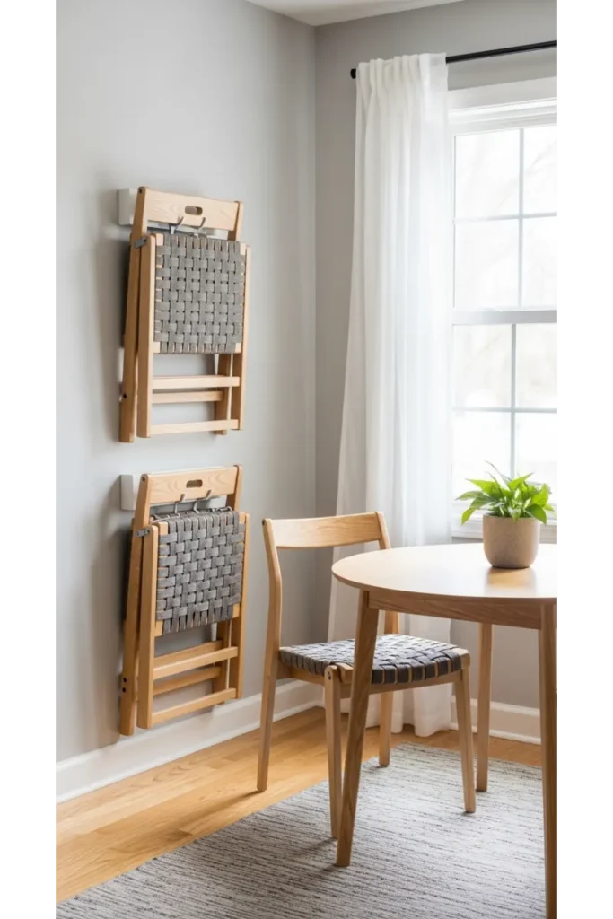 24+ Small Dining Room Ideas That Maximize Space 16 Foldable Dining Chairs