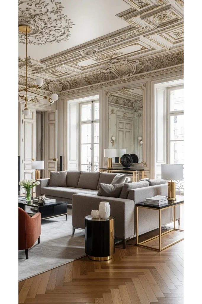 24+ Luxury Living Room Inspirations High End Homes 18 French Modern Fusion Living Room