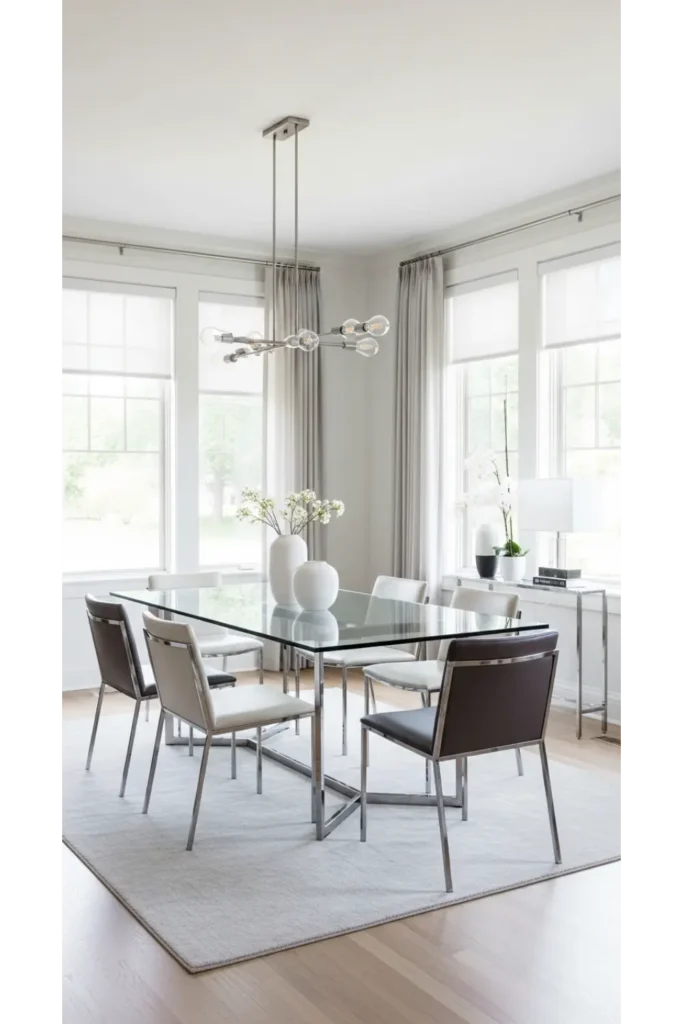 Glass Top Dining Table