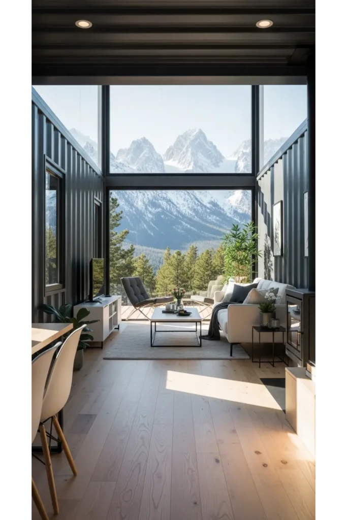 24 Shipping Container Homes for Smart Living 10 Glass Wall Panorama