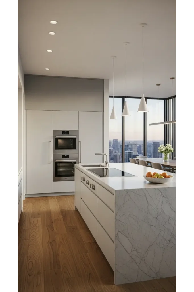 24 Open Kitchen Design Concepts For Spacious Living 9 Hidden Storage For Visual Calm