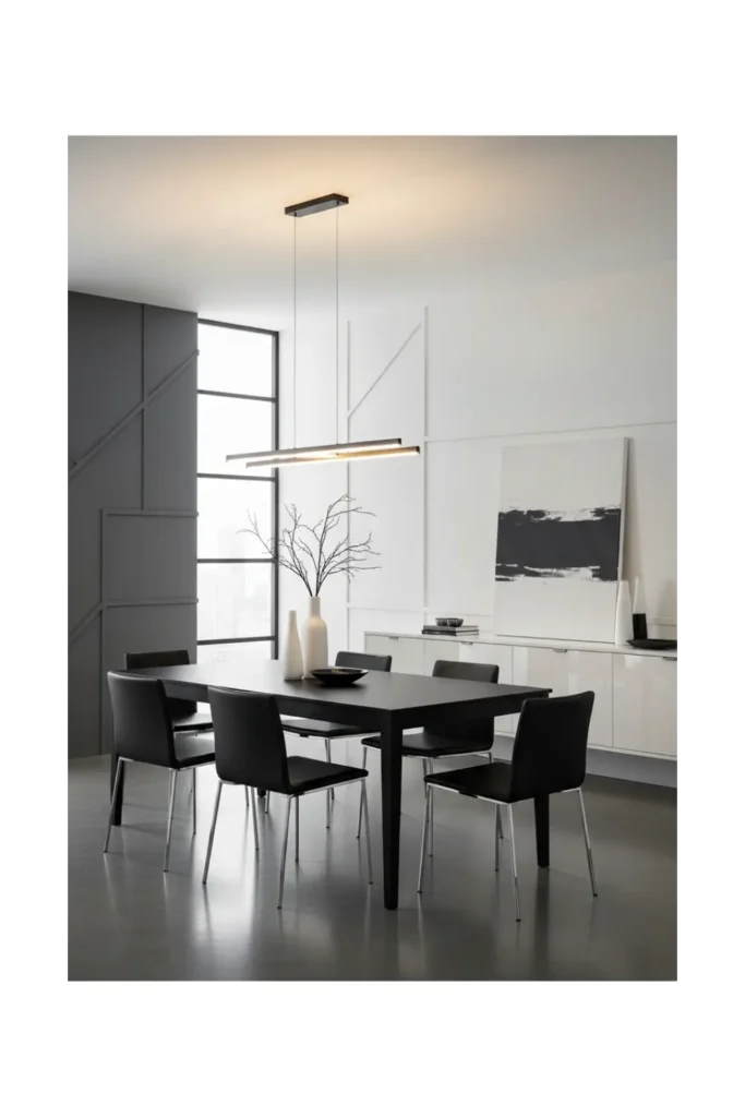 23 Elegant Dining Room Designs, Sophisticated Interiors 13 High-Contrast Modern Elegance