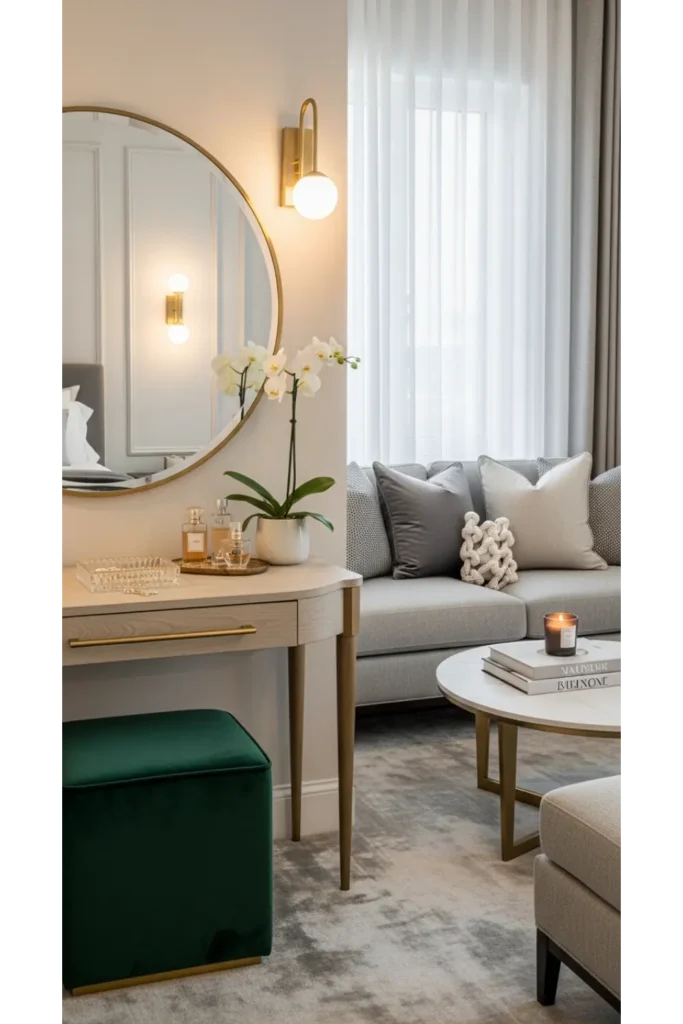 19+ Bedroom Layout Design Tricks for Comfort and Style 12 Incorporate a Functional Vanity Area