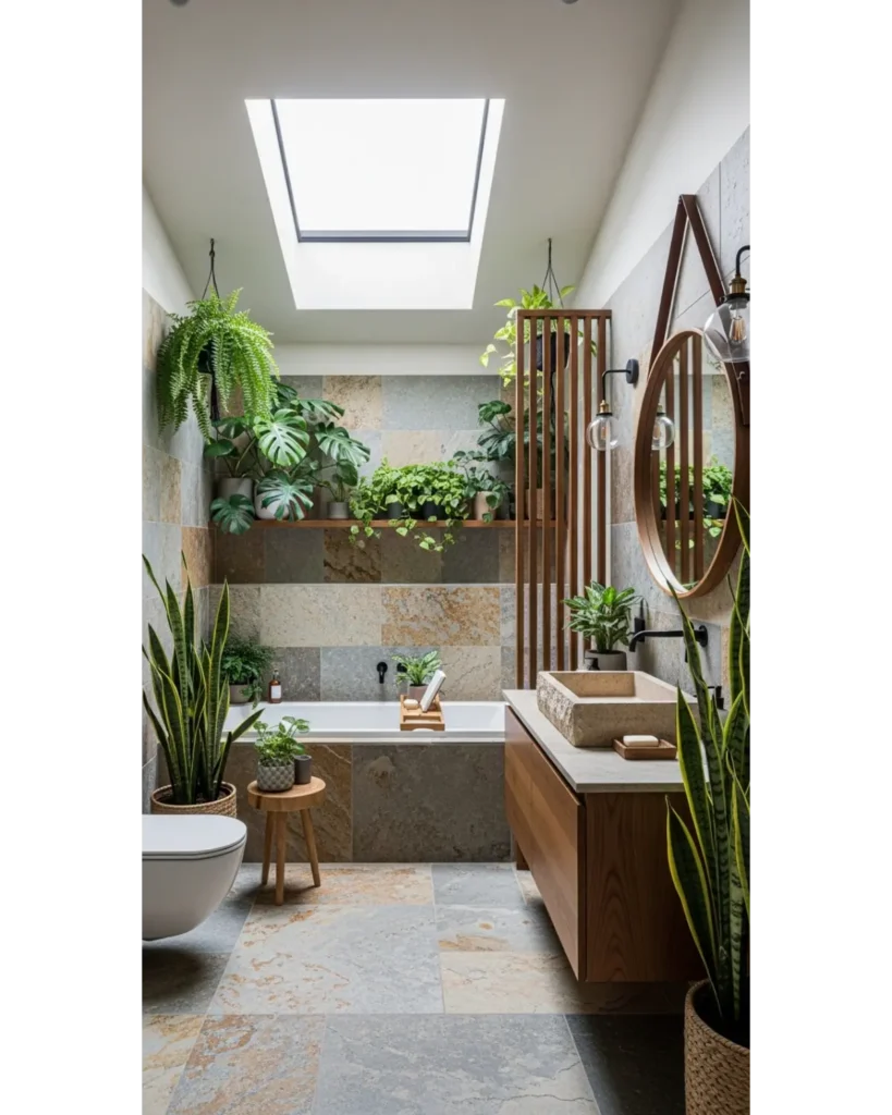 22+ Bathroom Aesthetic Ideas for Relaxing Space 8 Indoor Nature Sanctuary