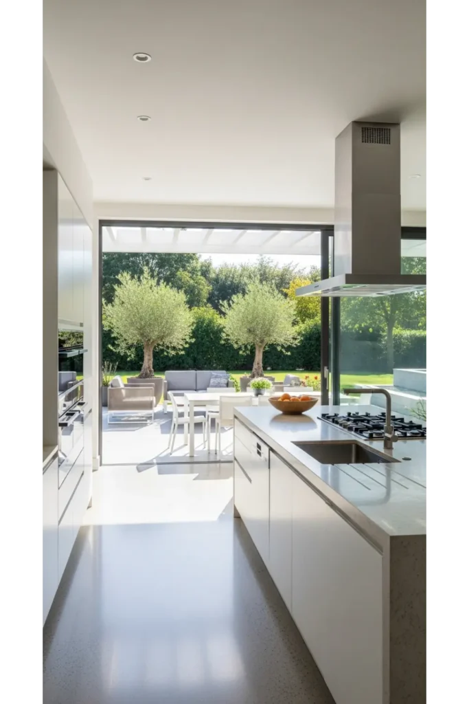 24 Open Kitchen Design Concepts For Spacious Living 17 Indoor Outdoor Visual Connection