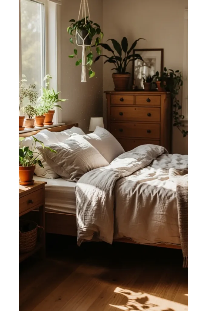 17+ Warm Bedroom Aesthetic Ideas for a Cozy Atmosphere 14 Indoor Plants for Organic Warmth