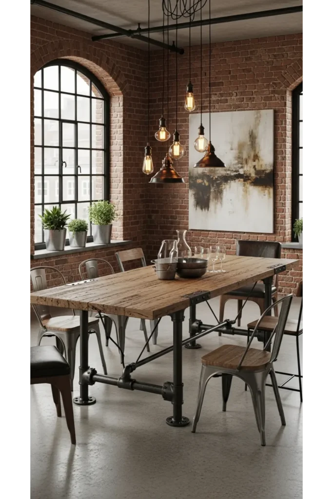 Industrial Style Dining Table