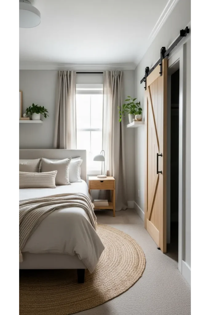22 Small Bedroom Ideas to Maximize Comfort and Space 19 Install Sliding Bedroom Doors