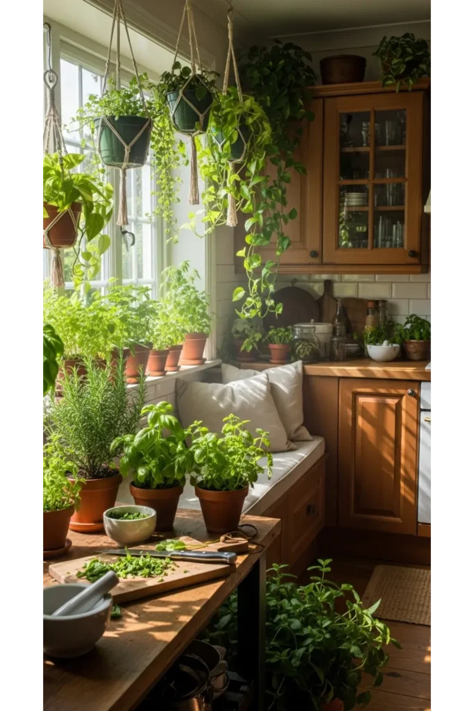 20 Earthy Kitchen Ideas For Natural And Warm Interiors 11 Integrated Indoor Plants
