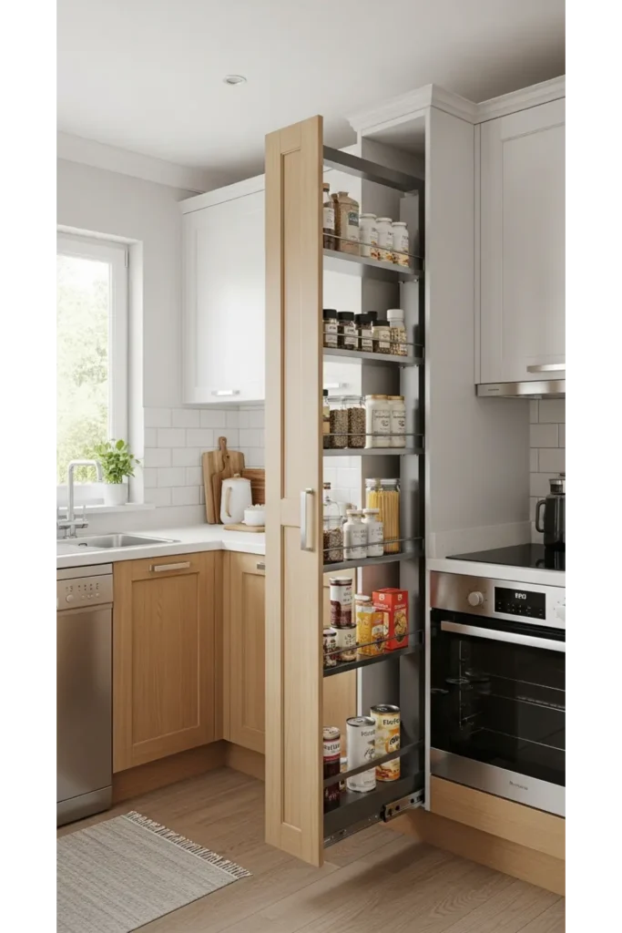 Integrated Pull-Out Pantry Storage