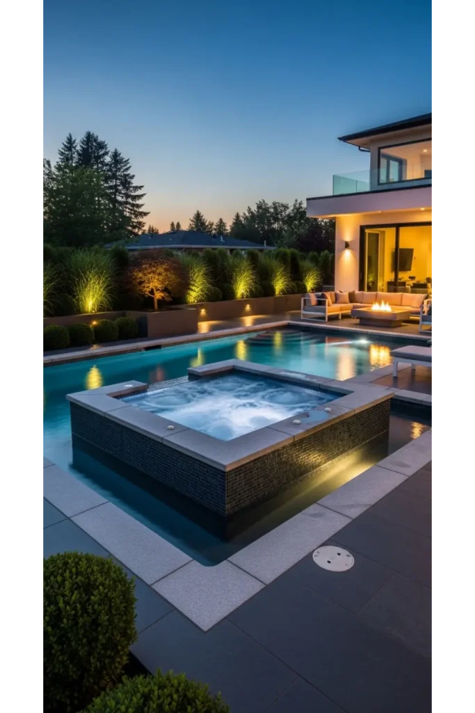Integrated Spa and Pool Combo
