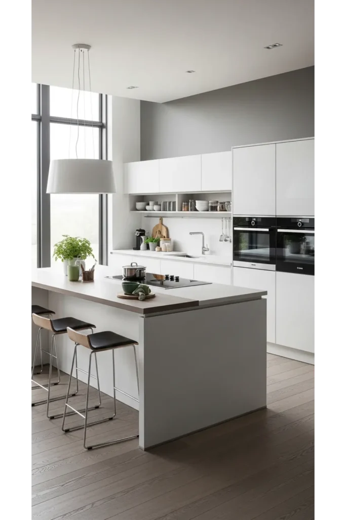 23 Modular Kitchen Design Inspirations For Efficiency 6 Island Modular Kitchen for Workflow Balance