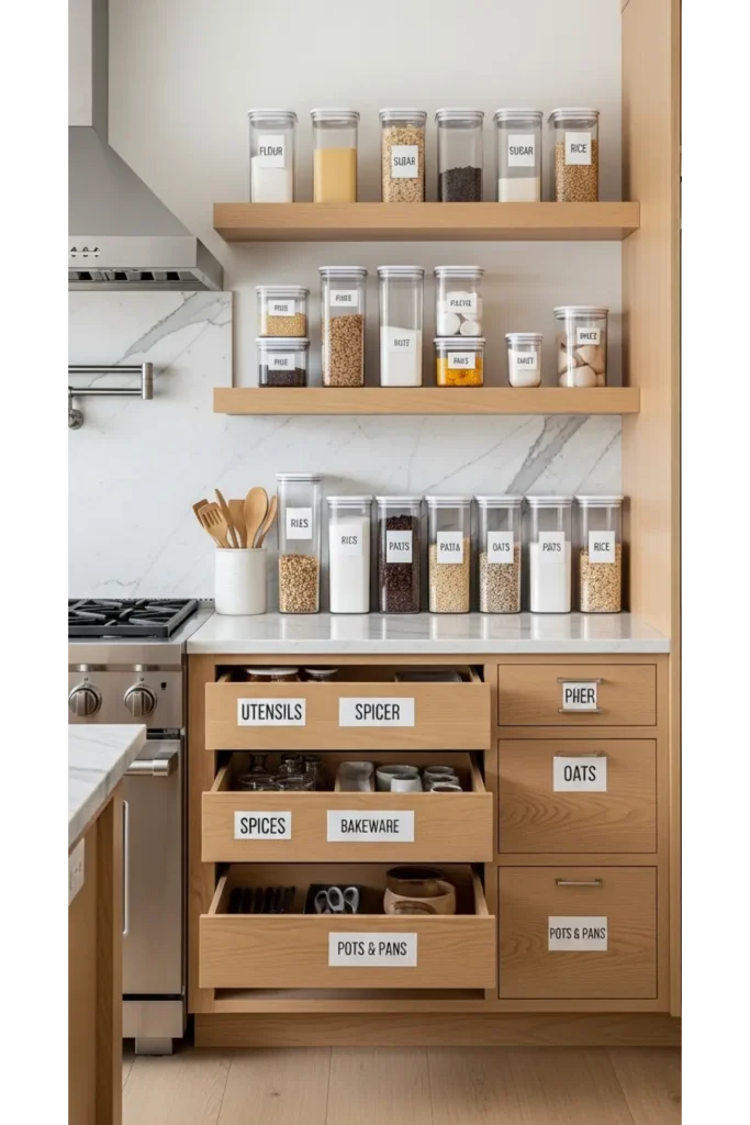 21 Small Kitchen Organization Hacks for Tiny Spaces 22 Label Everything Consistently