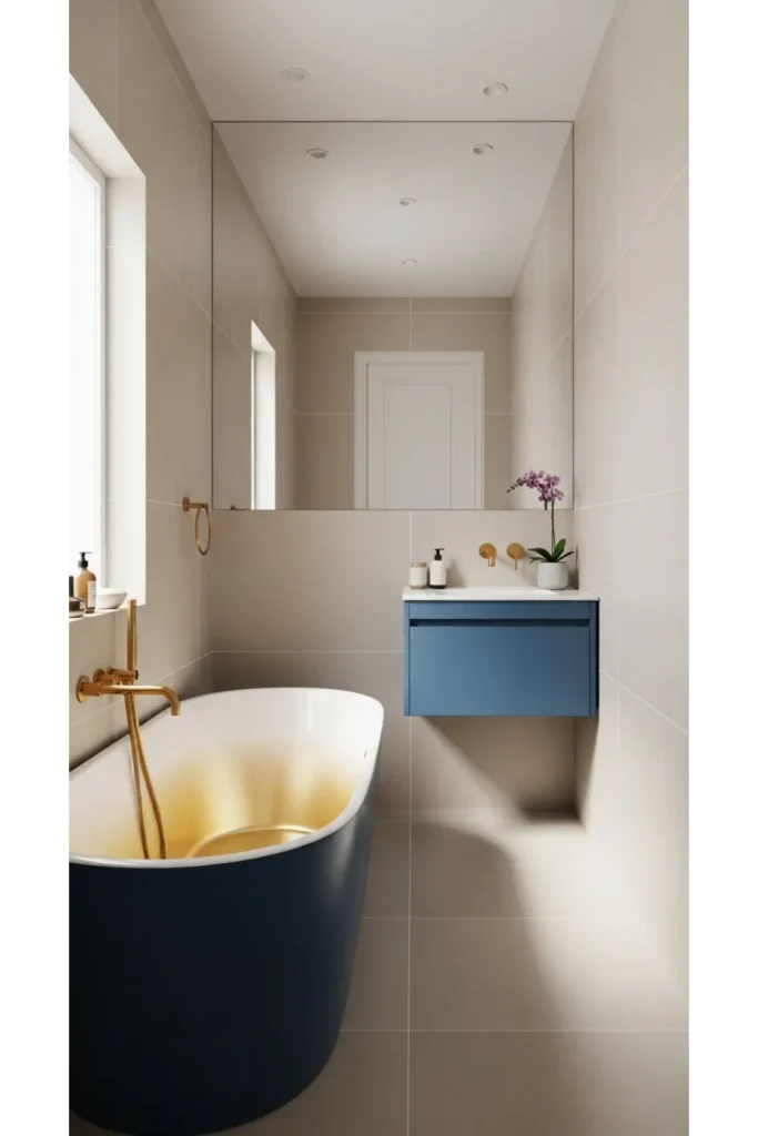 25 Small Full Bathroom Ideas Maximize Style & Space 4 Large Format Tiles for Seamless Walls