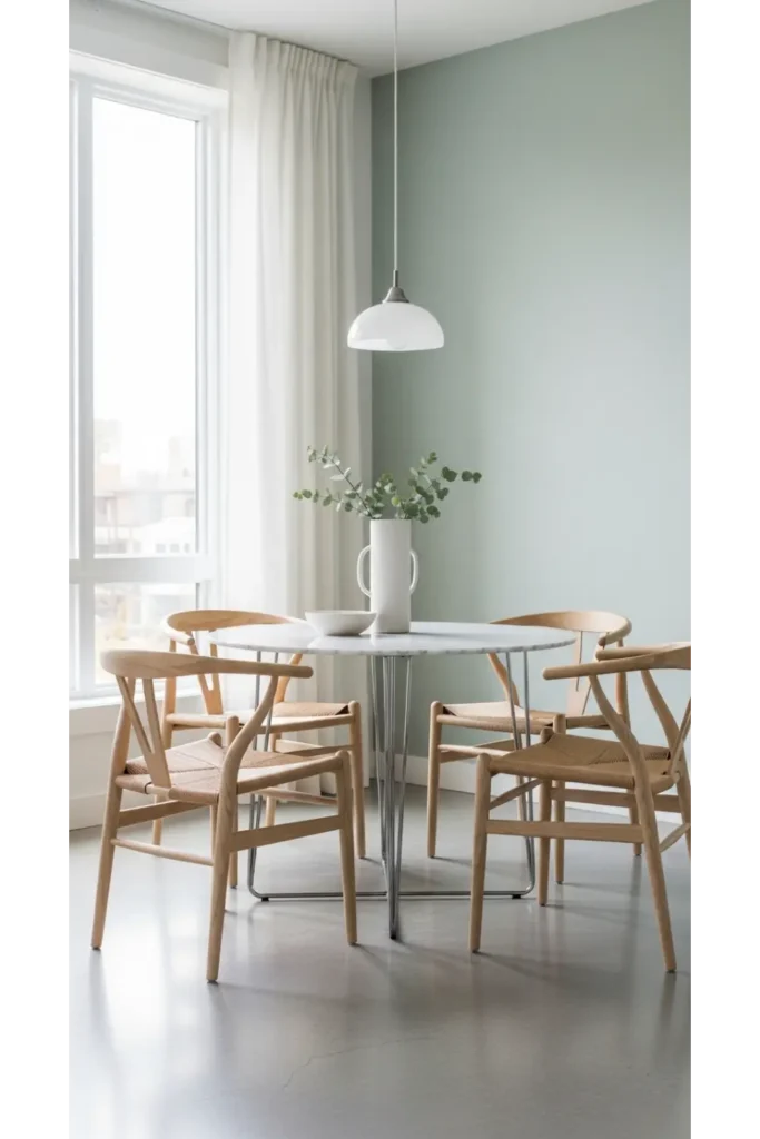24+ Small Dining Room Ideas That Maximize Space 7 Lightweight Dining Chairs with Open Visual Design