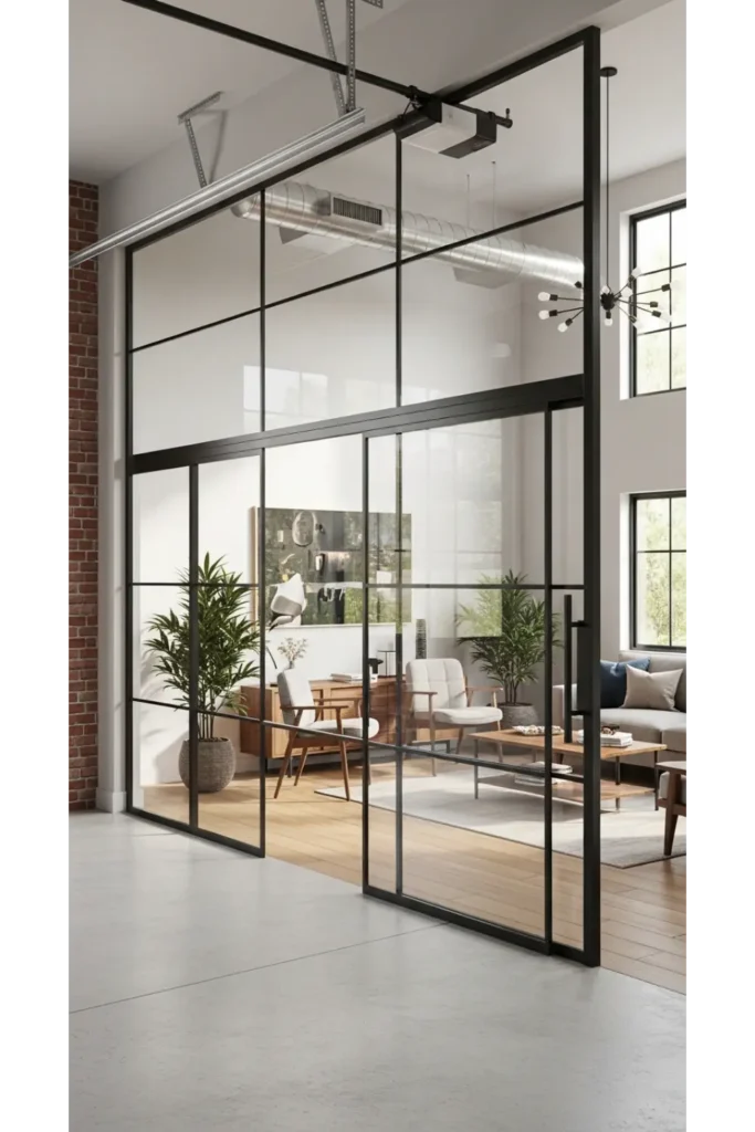 Modern Garage Loft Ideas for Smart Living 23 9 Loft with Glass Wall Divider